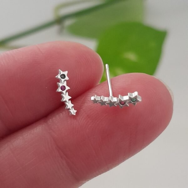 Aros mini estrellitas brillos colores - Laminados