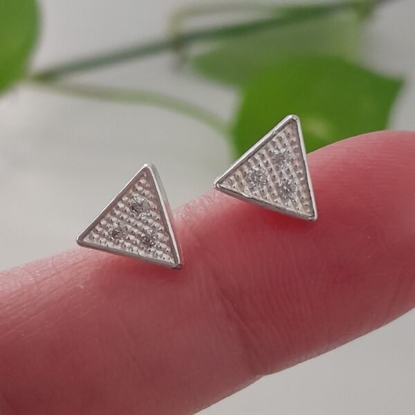 Aros mini triángulo con brillo - Laminados