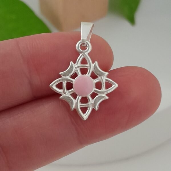 Dije mandala con esmaltado rosa - Laminados