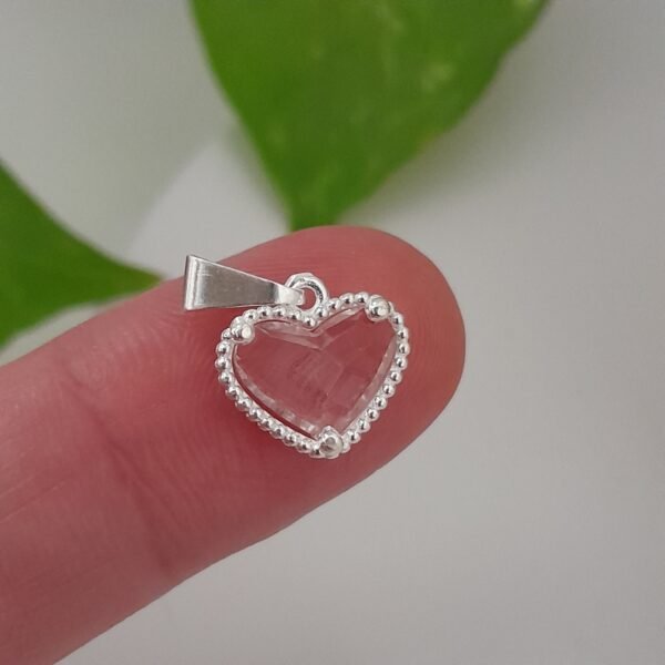 Dije mini corazón esmaltado rosa - Laminados