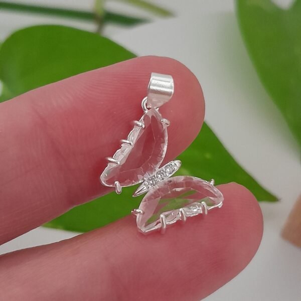 Dije cristal mariposa rosa - Laminados