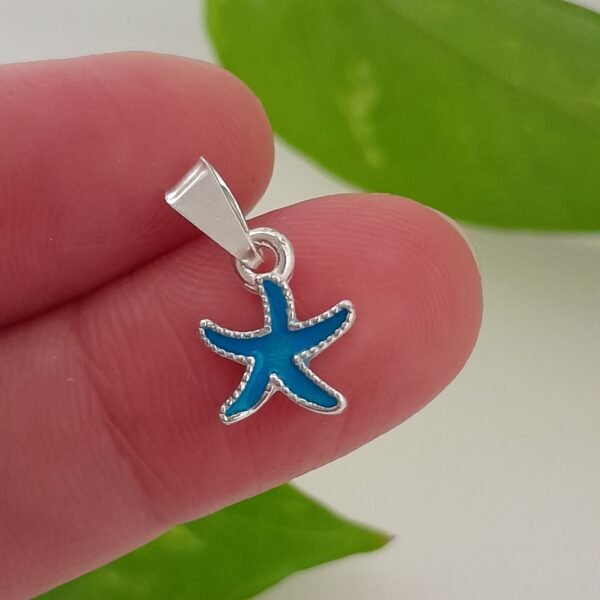 Dije estrella de mar esmaltado azul - Laminados