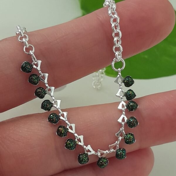 Pulsera eslabones con piedras verde - Laminados