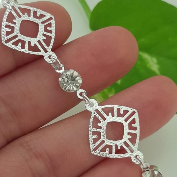 Pulsera de Rombo Calado con Cristal - Laminados