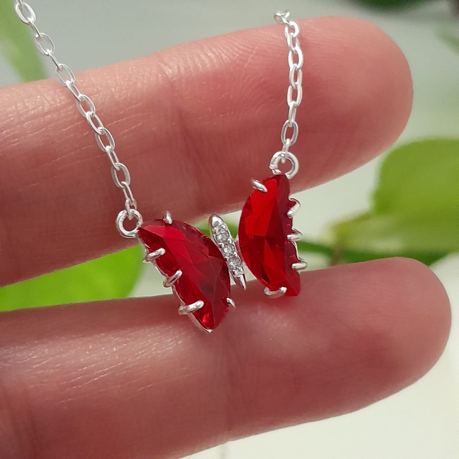 Conjunto mariposa cristal rojo - Laminados