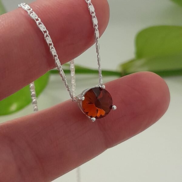 Conjunto Gargantilla eslabón cerrado con Punto Circular rojo - Laminados