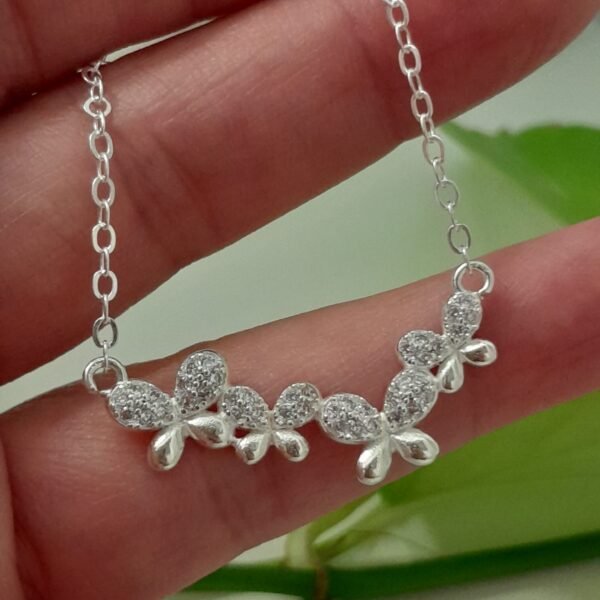 Conjunto Gargantilla Mariposas con Cristales - Laminados