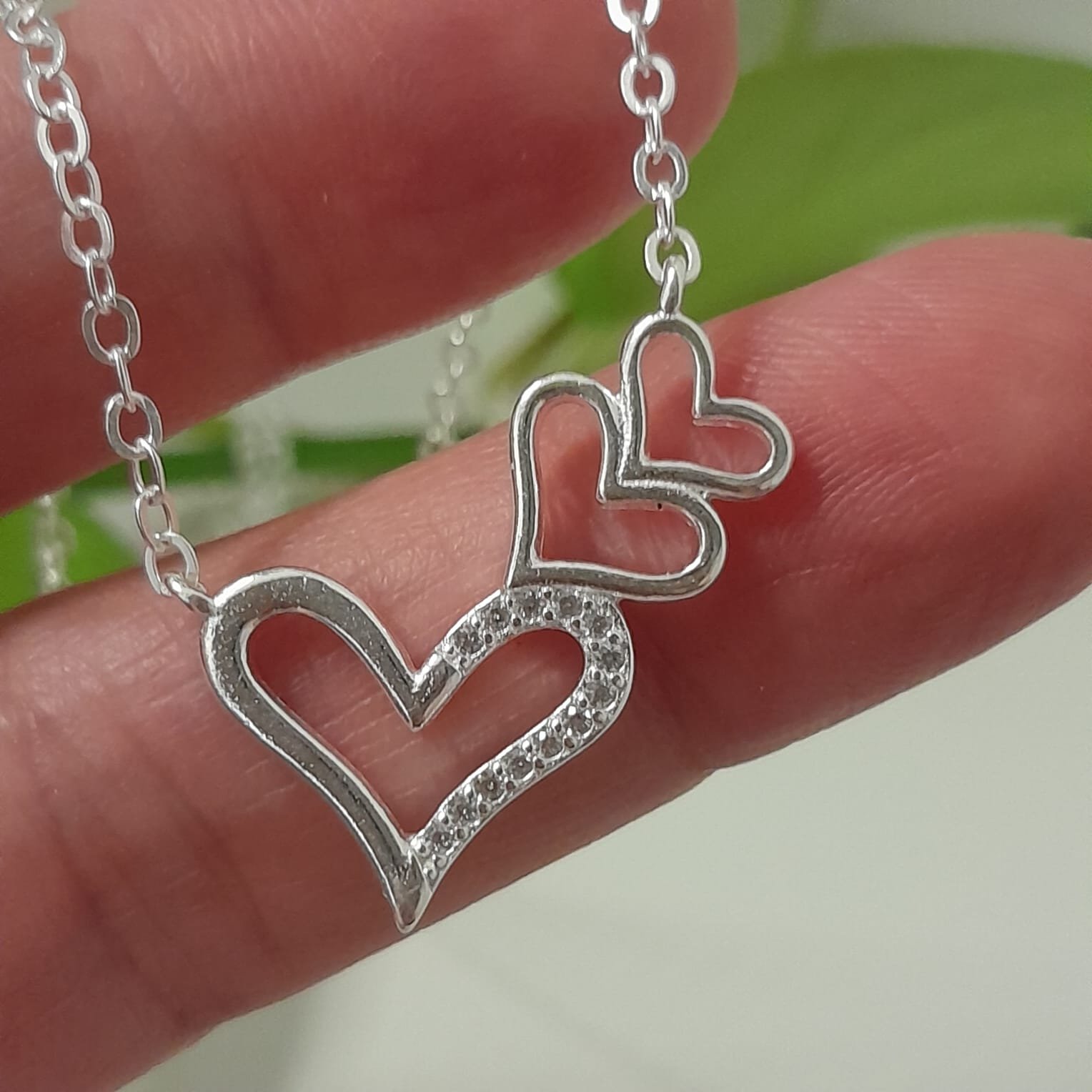 Conjunto gargantilla Tres Corazones Entrelazados - Laminados