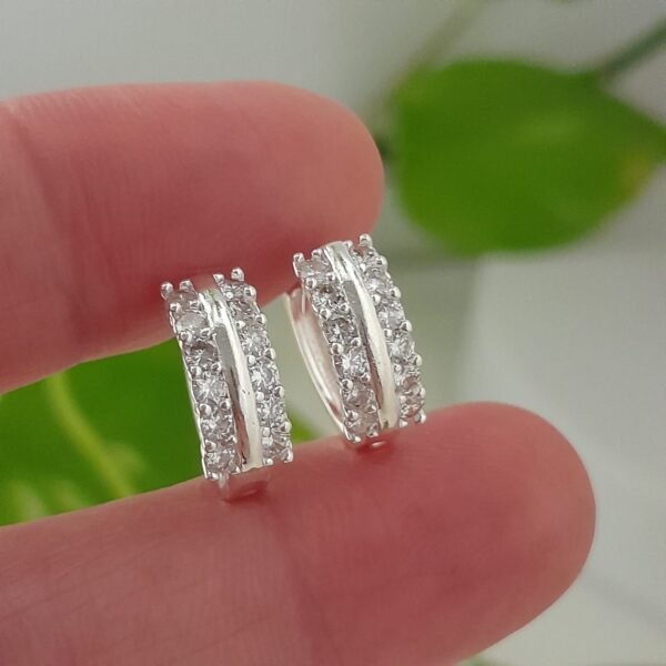 Aros huggies con brillo doble linea – Laminados