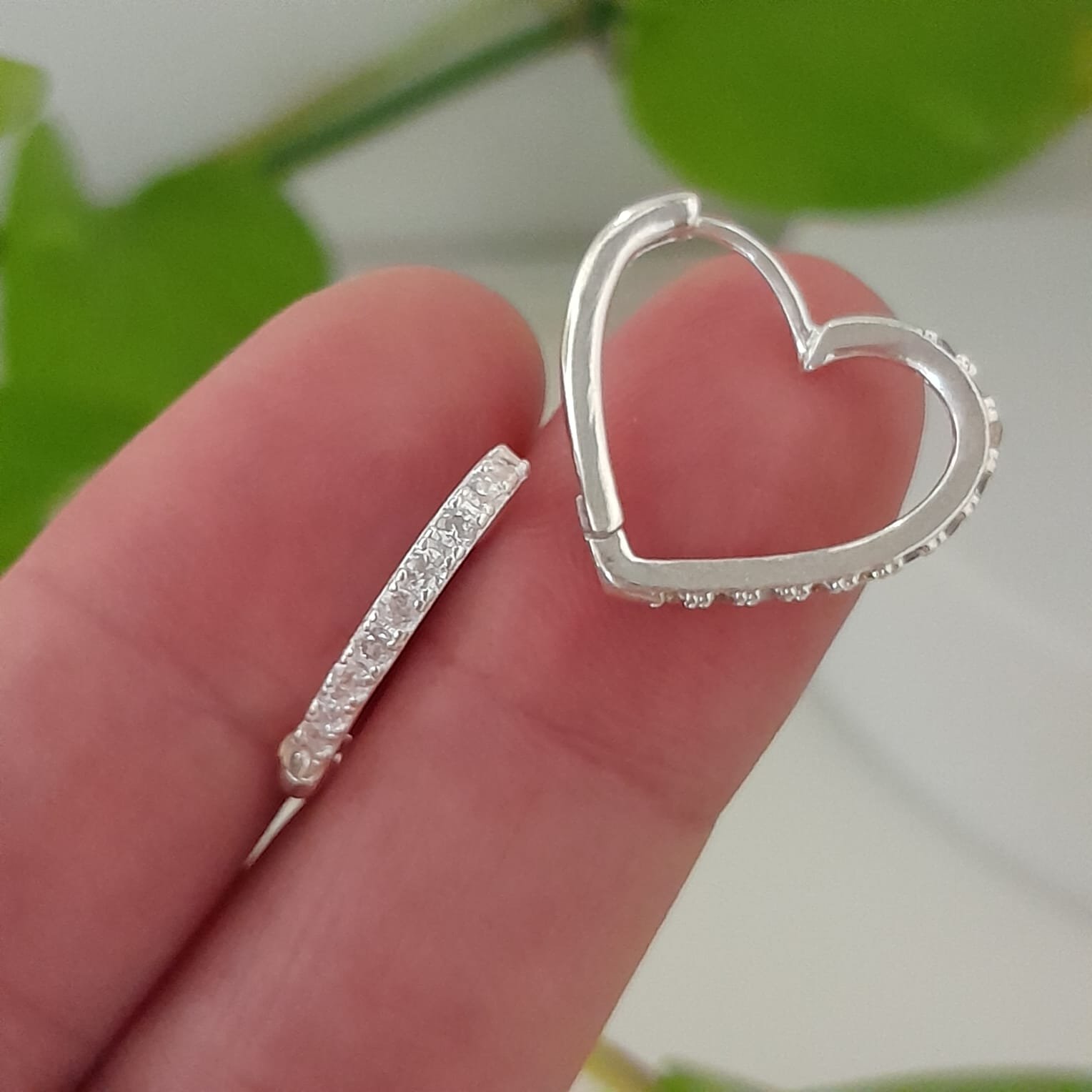 Aros huggies con brillo corazon – Laminados - Image 2