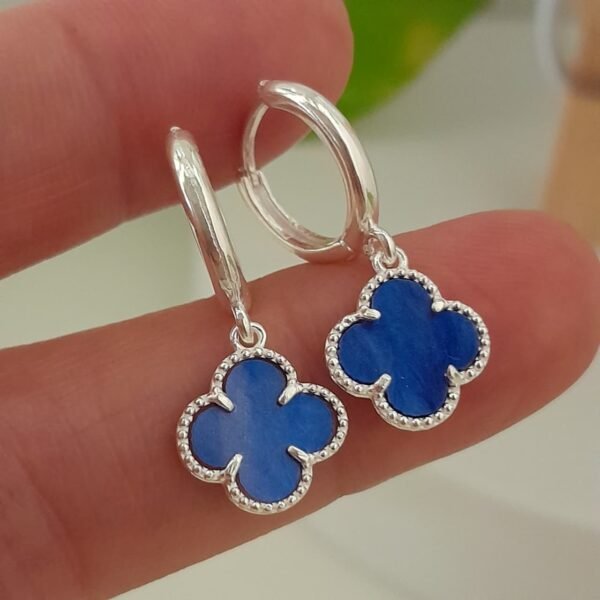 Aros trébol esmaltado azul - Laminados