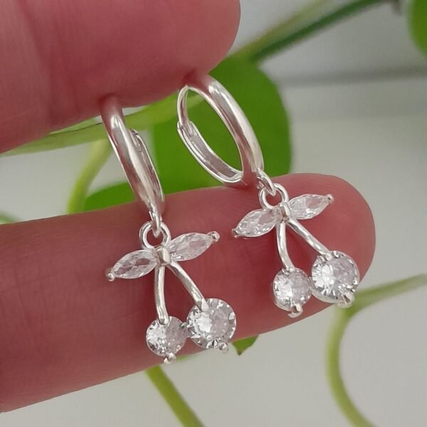 Aros colgante cereza cristal - Laminados