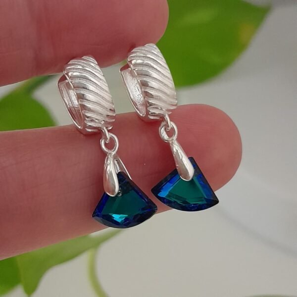 Aros colgante dije triangular turquesa - Laminados