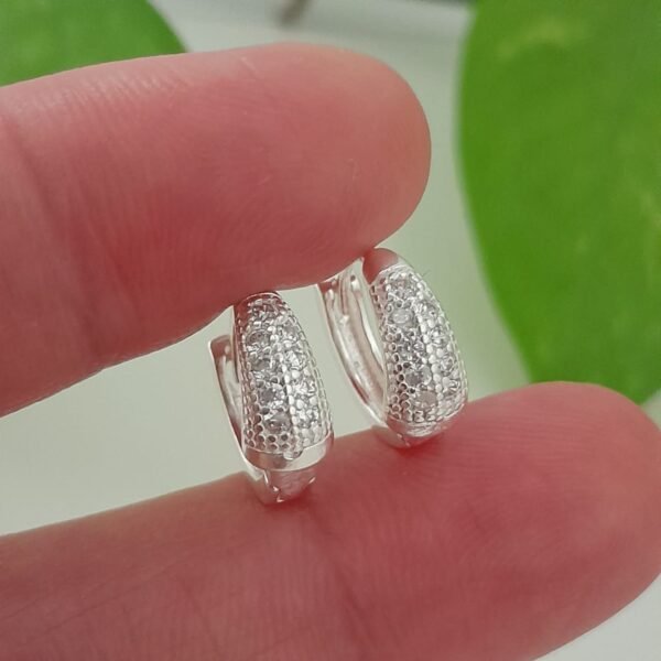 Aros huggies mini con brillo anchos doble linea  – Laminados