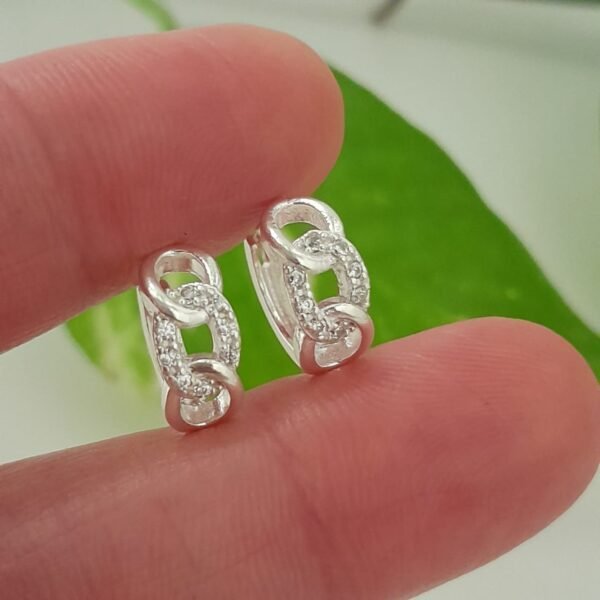 Aros huggies mini con brillo eslabones – Laminados