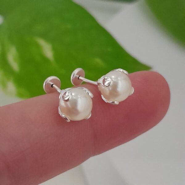 Aros abridores mini perlas - Plata 925