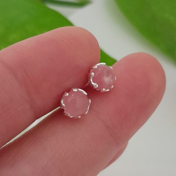 Aros abridores perlas rosado - Plata 925