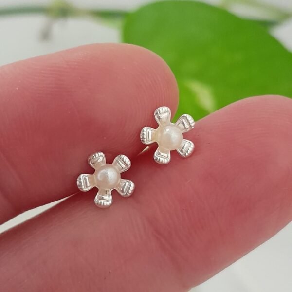 Aros abridores mini florcitas - Plata 925