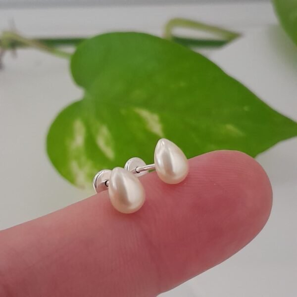 Aros abridores perlas gotas - Plata 925