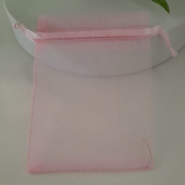 Bolsas de organza rosa 7x 9 cm x 10 unidades