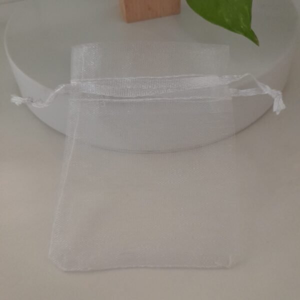 Bolsas de organza blanco 7x 9 cm x 10 unidades