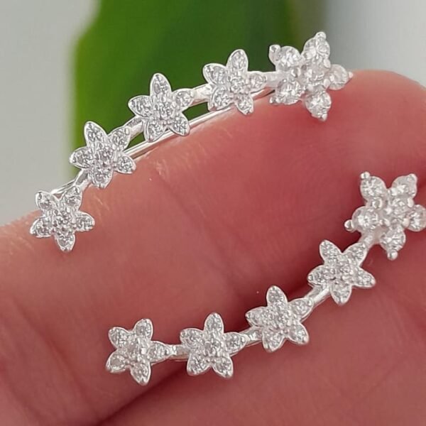 Aros estrellitas de plata italiana - Plata 925