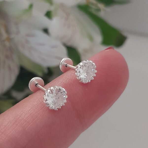 Abridor círculo engarzado cubic blanco