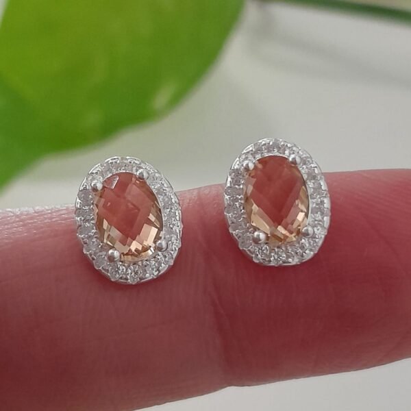 Ovalo brillo ambar-pasante italiano