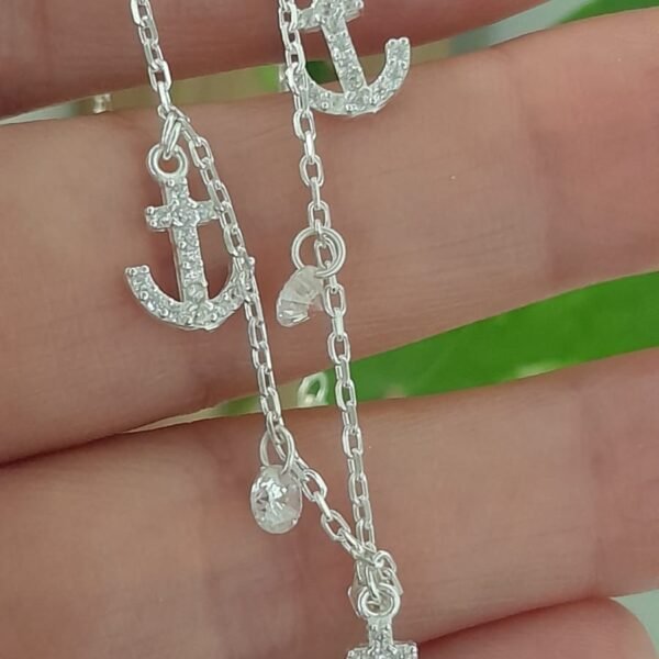 Anclas y brillos-tobillera italiana