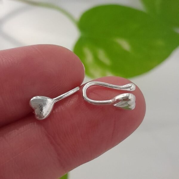 Cuff y piercing corazón liso-aro laminado