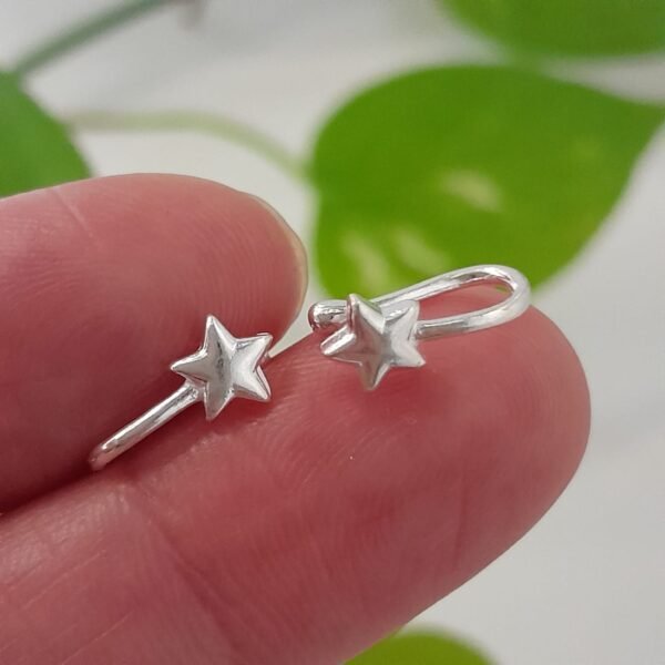 Cuff y piercing estrella liso-aro laminado