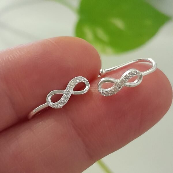 Cuff y piercing infinito brillo por par-aro italiano
