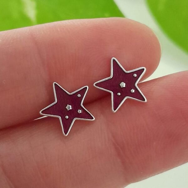 Estrella esmaltada violeta-pasante italiano