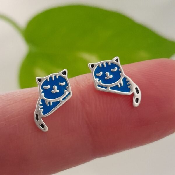 Gato esmaltado azul-pasante italiano