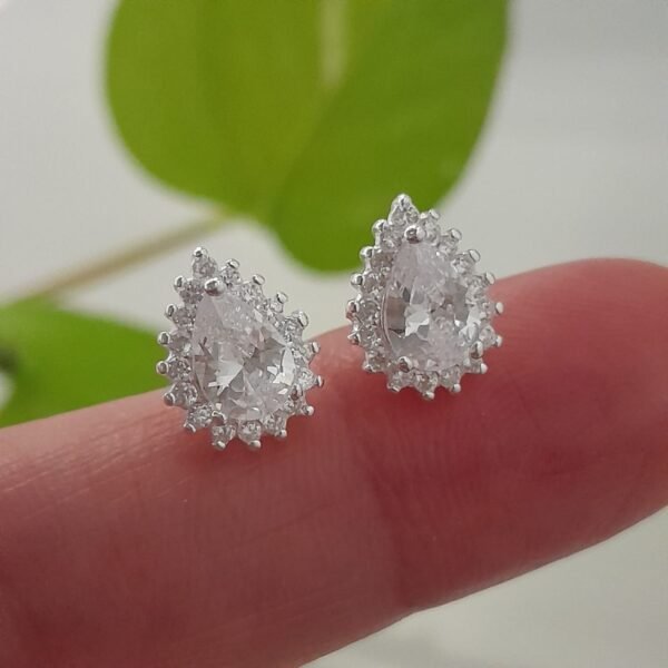 Gota brillo blanco-pasante italiano