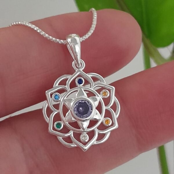 Mandala y 7 chacras-dije italiano