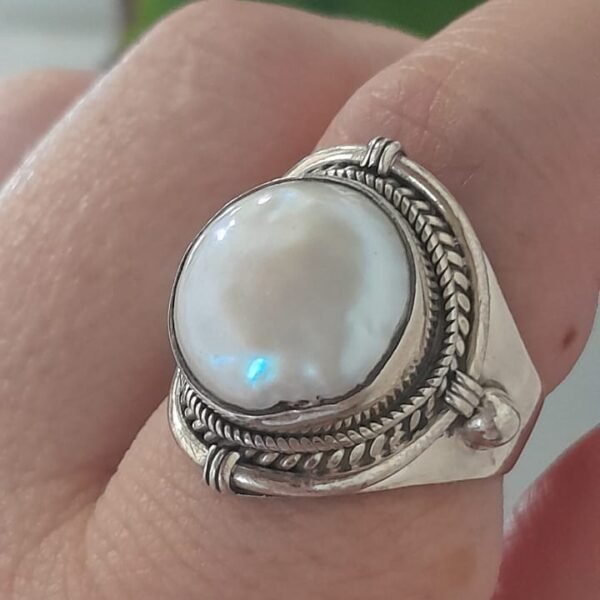 Anillo de plata 925 con una perla