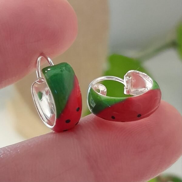 Sandía esmaltada cierre clásico-argolla italiana