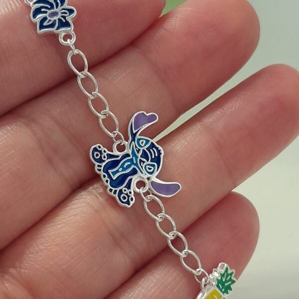 Stitch esmaltado-pulsera italiana