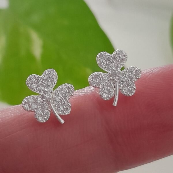 Trébol brillo blanco-pasante italiano