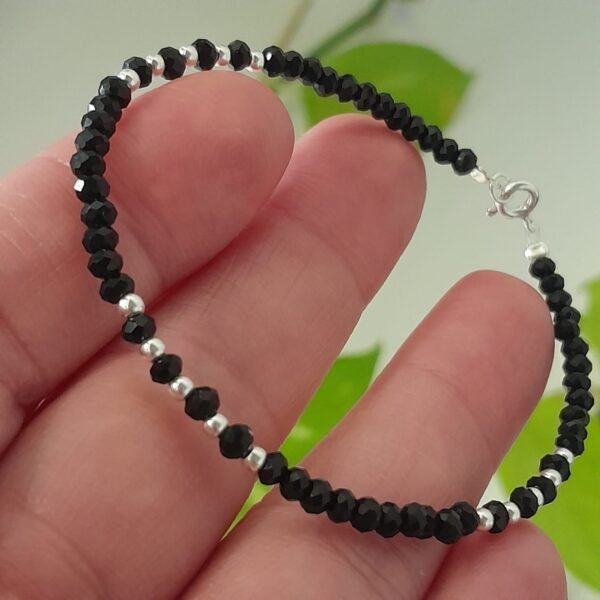 Pulsera italiana cristal de roca negro