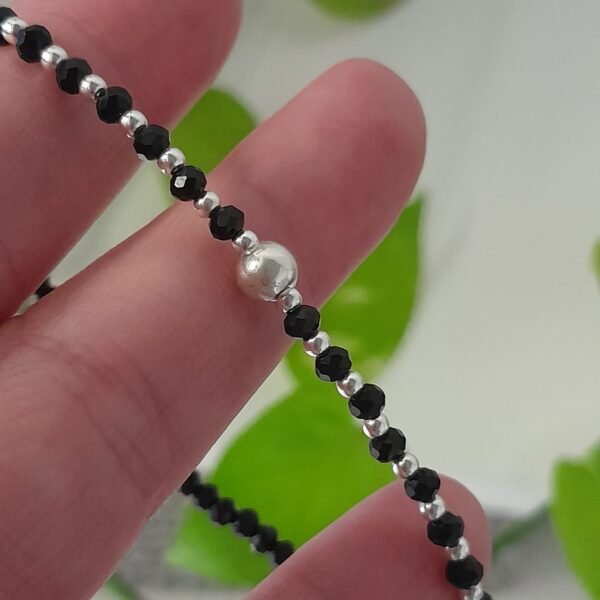 Pulsera italiana cristal de roca negro