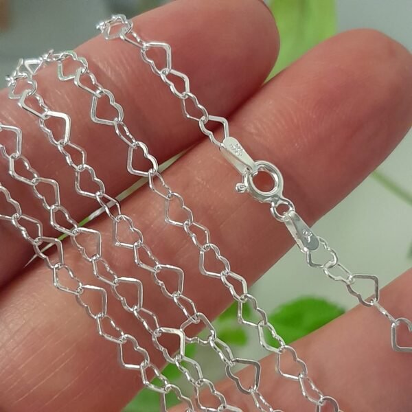 Cadena eslabón corazón italiana