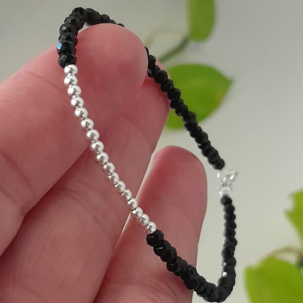 Pulsera italiana cristal de roca negro