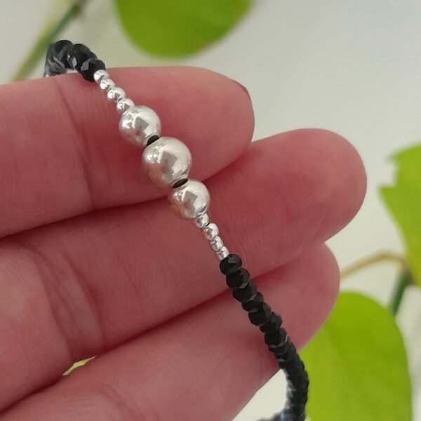 Pulsera italiana cristal de roca negro