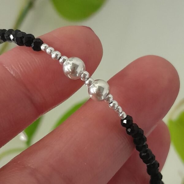 Pulsera italiana cristal de roca negro