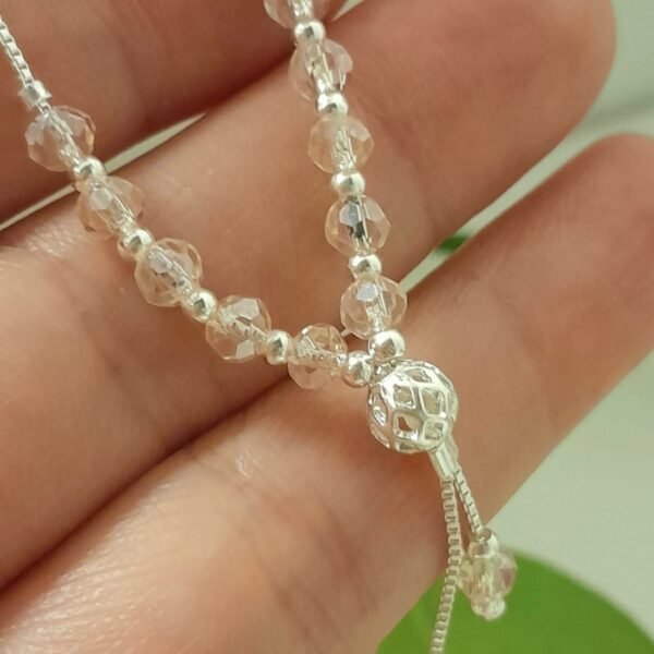 Corbatero laminada con cristal de roca rosa