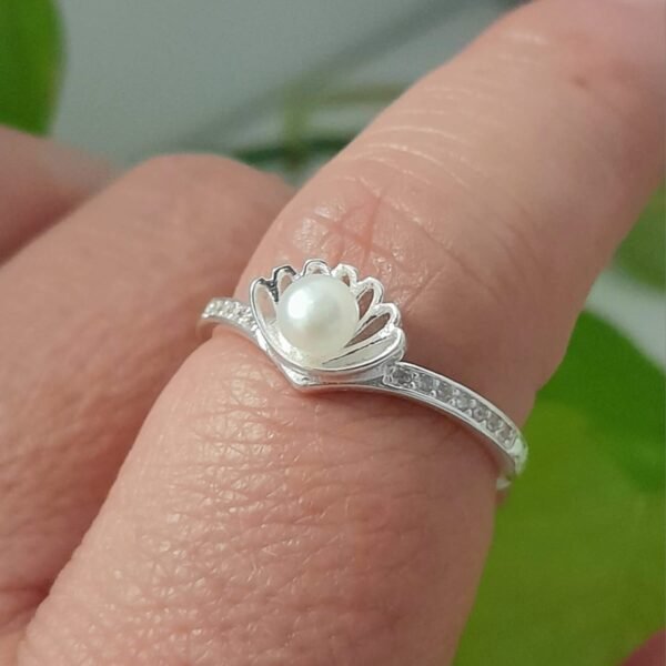 Anillo italiano ostra y perla