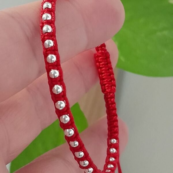 Pulsera roja plata 925
