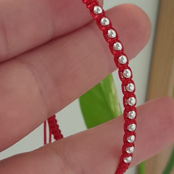 Pulsera roja plata 925